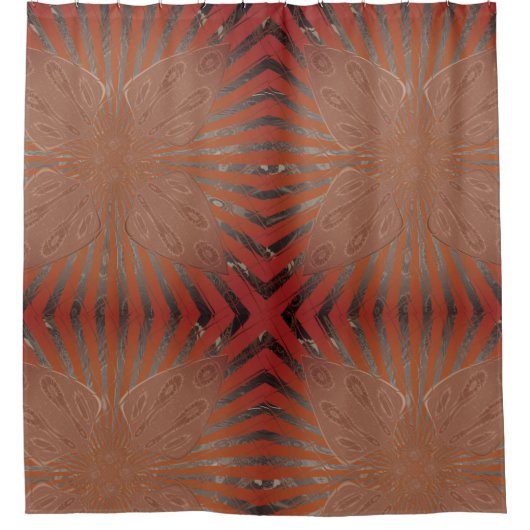 Afrikaanse zebraprint: een mix van kunst en cultuu douchegordijn (Voorkant)