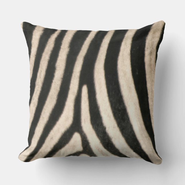 Afrikaanse zebraprint, wild, safari decor, kussen (Voorkant)