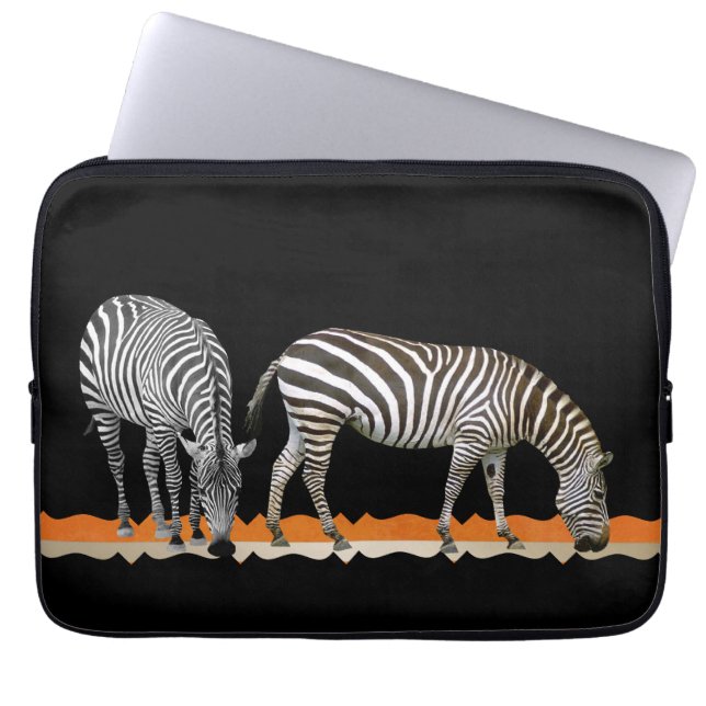 Afrikaanse Zebras-laptophoes Laptop Sleeve (Voorkant)