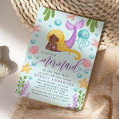 Afrikaanse Zeemeermin Baby Borrel Uitnodiging