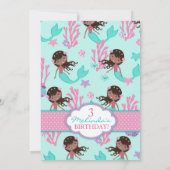 Afrikaanse zeemeermin derde verjaardag kaart (Achterkant)