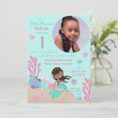 Afrikaanse Zeemeermin eerste verjaardag Kaart (Staand voorkant)