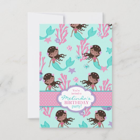 Afrikaanse Zeemeermin, eerste verjaardag Kaart (Achterkant)