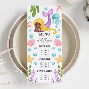 Afrikaanse Zeemeermin Oceaan Baby Shower Menu