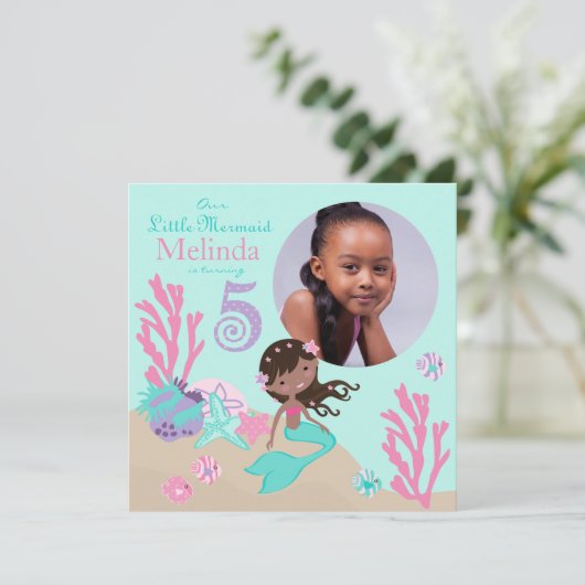 Afrikaanse Zeemeermin vijfde uitnodiging (Staand voorkant)