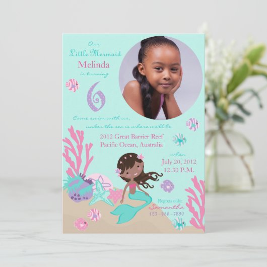 Afrikaanse Zeemeermin zesde uitnodiging op zaterda (Staand voorkant)