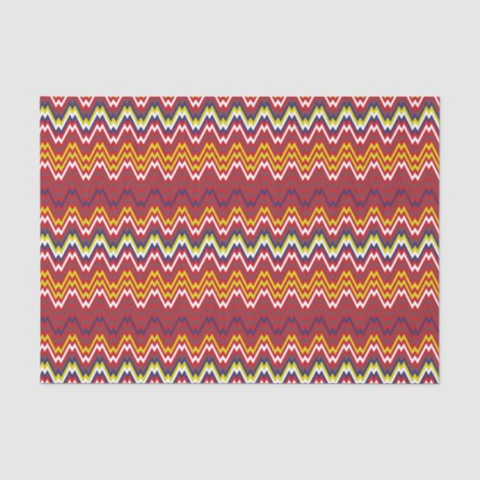 Afrikaanse Zigzag Chevron Weave Striped Pattern Tissuepapier (Voorkant)
