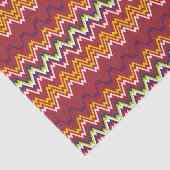Afrikaanse Zigzag Chevron Weave Striped Pattern Tissuepapier (Detail)
