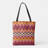 Afrikaanse Zigzag Chevron Weave Striped Pattern Tote Bag (Achterkant)