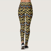 Afrikaanse Zigzag Patroon Leggings (Achterkant)