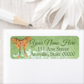 Afrikaanse zijderupsvlinder etiket (Insitu)