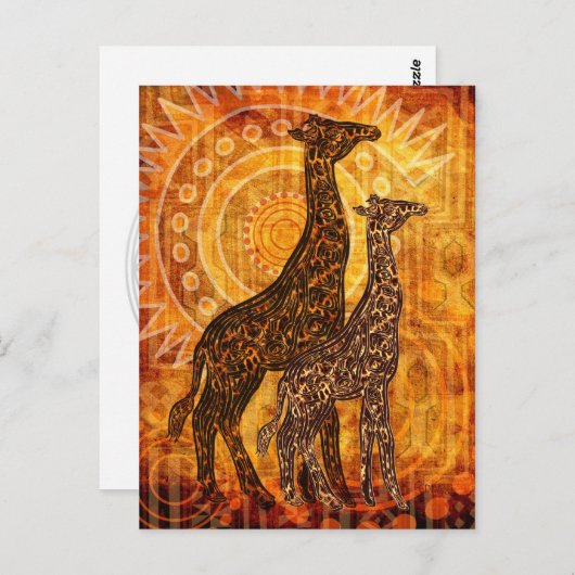 Afrikaanse zomer briefkaart (Voorkant / Achterkant)