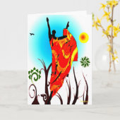 Afrikaanse zomerdans kaart (Gele Bloem)