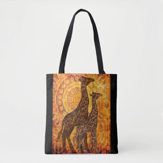Afrikaanse zomerse Giraffes en jouw ideeën Tote Bag (Voorkant)