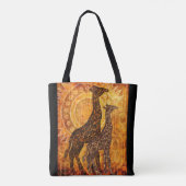 Afrikaanse zomerse Giraffes en jouw ideeën Tote Bag (Achterkant)