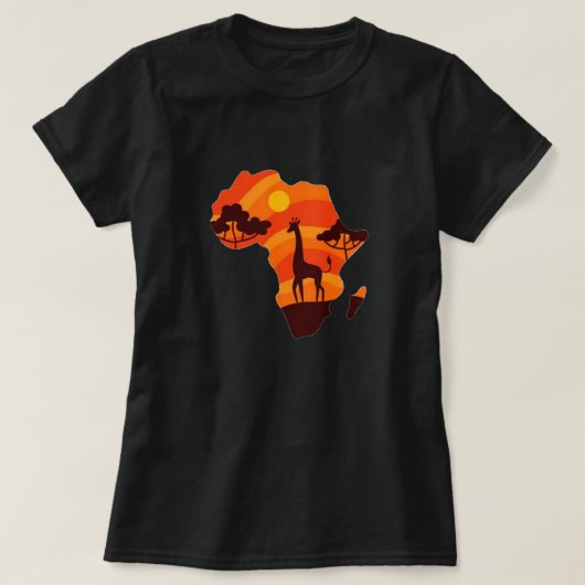 Afrikaanse Zon Vrouwen T-Shirt (Design voorkant)