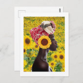 Afrikaanse zonnebloem briefkaart (Voorkant / Achterkant)