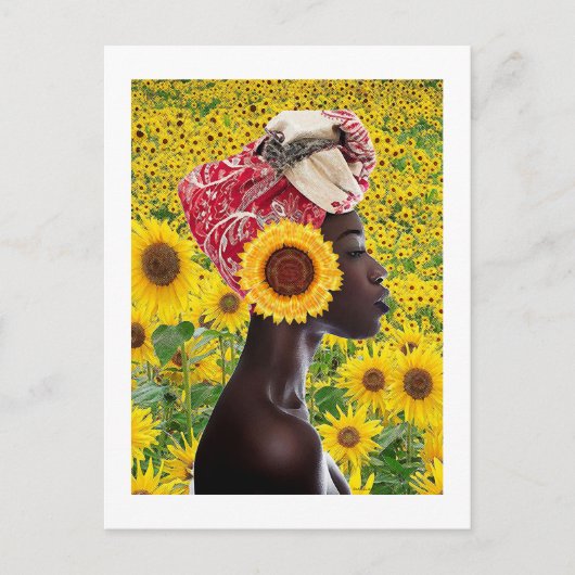 Afrikaanse zonnebloem briefkaart (Voorkant)