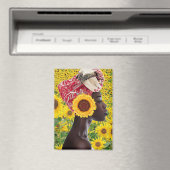 Afrikaanse zonnebloem magneet (Insitu (Vaatwasser))