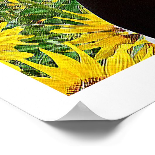 Afrikaanse zonnebloem poster (Hoek)