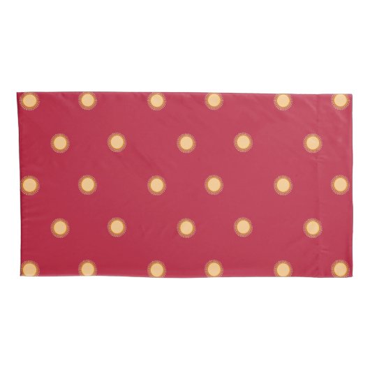 Afrikaanse Zonnebloem - Scarlet Gold - King Pillow Kussensloop (Achterkant-Rechts)