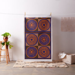 Afrikaanse zonnebloem stofontwerp in oranje en mar stof