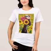 Afrikaanse zonnebloem Tri-Blend shirt (Voorkant)
