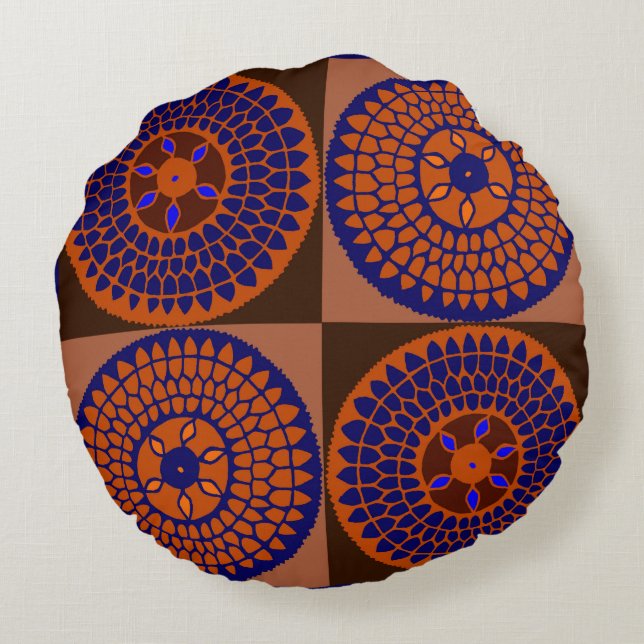 Afrikaanse zonnebloembak rond kussen (Achterkant)