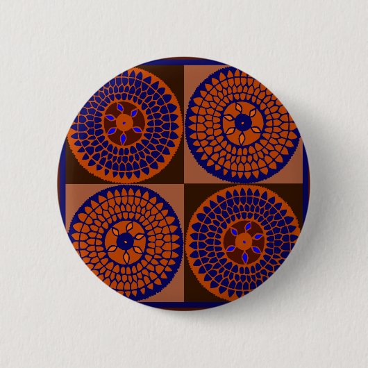 Afrikaanse zonnebloembak ronde button 5,7 cm (Voorkant)