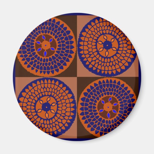 Afrikaanse zonnebloembasket magneet (Voorkant)