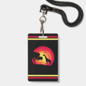 Afrikaanse zonsondergang badge (Voorzijde met lanyard)