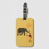 Afrikaanse zonsondergang bagagelabel (Voorkant (verticaal))