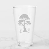Afrikaanse Zonsondergang Boom Glas (Achterkant)