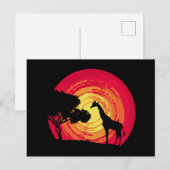 Afrikaanse zonsondergang briefkaart (Voorkant / Achterkant)