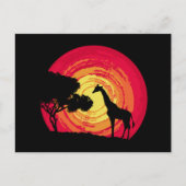 Afrikaanse zonsondergang briefkaart (Voorkant)