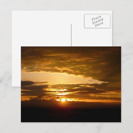 Afrikaanse zonsondergang briefkaart (Voorkant / Achterkant)