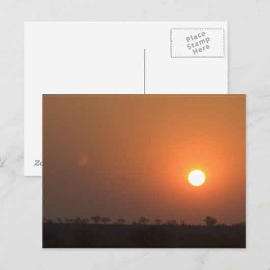 Afrikaanse zonsondergang briefkaart (Voorkant / Achterkant)