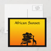 Afrikaanse zonsondergang briefkaart (Voorkant / Achterkant)