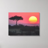 Afrikaanse zonsondergang canvas afdruk (Voorkant)