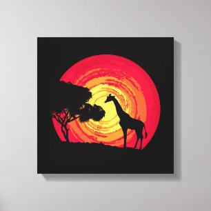 Afrikaanse zonsondergang canvas afdruk