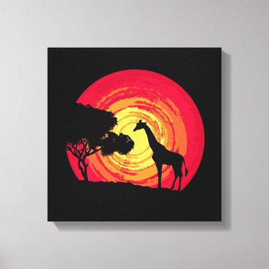 Afrikaanse zonsondergang canvas afdruk (Voorkant)