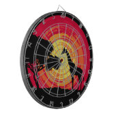 Afrikaanse zonsondergang dartbord (Voorkant Links)