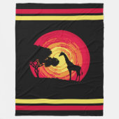 Afrikaanse zonsondergang fleece deken (Voorkant)