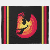 Afrikaanse zonsondergang fleece deken (Voorkant (Horizontaal))