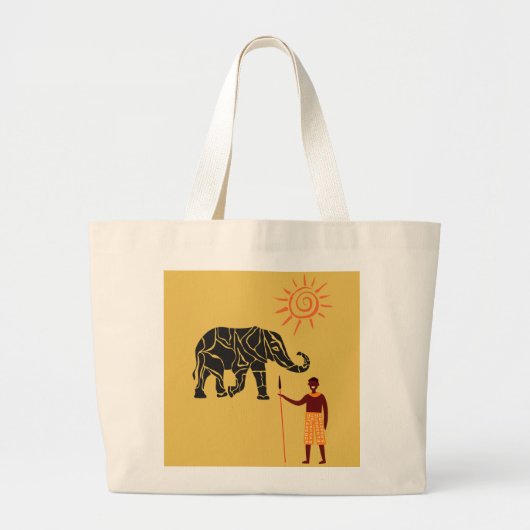 Afrikaanse zonsondergang grote tote bag (Voorkant)