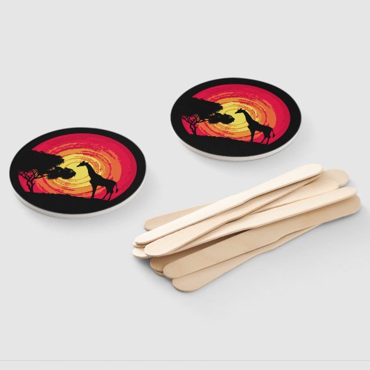 Afrikaanse zonsondergang handwaaier (Niet-gemonteerd)