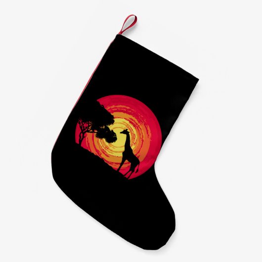 Afrikaanse zonsondergang kleine kerstsok (Voorkant (Hangend))