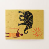 Afrikaanse zonsondergang legpuzzel (Horizontaal)