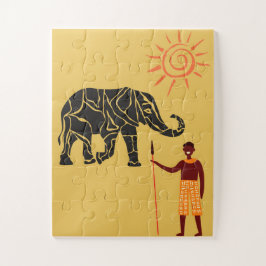 Afrikaanse zonsondergang legpuzzel
