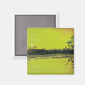 Afrikaanse zonsondergang magneet (Voorkant / Achterkant)